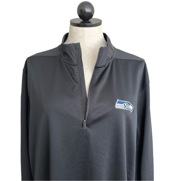 Nike Golf Seahawks Men’s 1/2 Zip Shirt Long Sleeve Pullover Black Size XL - Picture 6 of 13